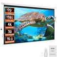 thumbnail image 1 of VEVOR Motorized Projector Screen, 120 inch 16:9 4K 1080 HD Electric Projector Screen, Automatic Projection Screen with Remote Control, Wall Mount Movie Screen, 1 of 9