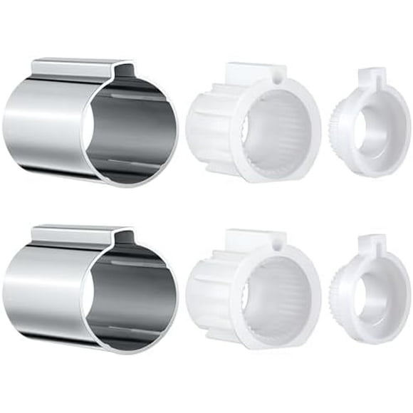 2 Pack Tube Stop et Kit de Limite de Température de Remplacement pour 96987, Compatible avec Moen Posi-Temp 1 Poignée Robinet de Baignoire/douche Cartouche, Petit, Chrome Chrome Chrome