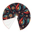 thumbnail image 3 of Salouo Paisley1 Christmas Tree Skirt 36" Farmhouse Christmas Decorations Snowman Xmas Tree Skirt Tree Mat for Holiday Party Decor, 3 of 8