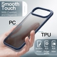 thumbnail image 3 of JETech Matte Case for iPhone 17 Air, Shockproof Military Grade Drop Protection, Frosted Translucent Back Minimalist Phone Cover, Anti-Fingerprint (Storm Blue), 3 of 6