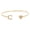 Gold C, variant on Initial Bracelets for Women CZ Letter M Heart Gold Plated Stainless Steel Simple Dainty Personalized Cubic Zirconia Adjustable Delicate Alphabet K Elegant Open Jewelry Gold B