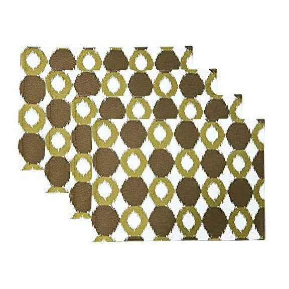 Fennco Styles Ikat Design 100% Cotton Table Cloth Napkins, Set of 4