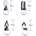 thumbnail image 2 of Pcs Geometric Sticky Hooks Wall Mounted Coat Racks Creative Hook Organizer, 2 of 4