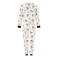 thumbnail image 4 of JYYYBF Matching Family Christmas Pajamas Elk Antler Long Sleeve Hooded Romper PJs Zipper Jumpsuit Loungewear, 4 of 6
