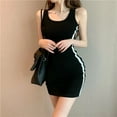 thumbnail image 3 of Summer Women Casual Sheath Dress Lady Spaghetti Strap Sleeveless Sexy Stretch Slim Dress Vestidos QT030, 3 of 9
