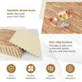 thumbnail image 6 of Gymax 24 Tiles Wood Grain EVA Foam Floor Mats Interlocking w/ Borders 24'' Natural, 6 of 10