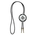 thumbnail image 2 of Collar de cuerda de cuero vintage Zulema Bolo Tie para mujeres y hombres Black Masonic, 2 of 8