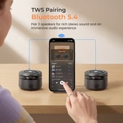 Imego Portable Mini Magnetic Bluetooth Speaker Adjustable Phone Stand & Kitche, Refrigerator, Anything Magnet, Gifts Black