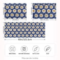thumbnail image 2 of Yayeee Pillowcase Standard Size Set of 2 Satin Wrinkle Resistant Envelope Pillow Case, Elegant Daisy Pattern, 2 of 8