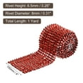 thumbnail image 2 of Uxcell Sew Stitch on Cone Spikes Studs Plastic Flat Back Spike Rivet Punk Trim Ribbon Red 1 Yard, 2 of 6