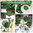 thumbnail image 3 of 30 hojas artificiales de palmera, hojas de plantas tropicales, hojas artificiales de monstera para decoraciones de fiesta hawaiana Luau, 3 of 5