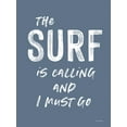 thumbnail image 2 of Lettered And Lined 25x32 Black Ornate Wood Framed with Double Matting Museum Art Print Titled - The Surf is Calling, 2 of 4