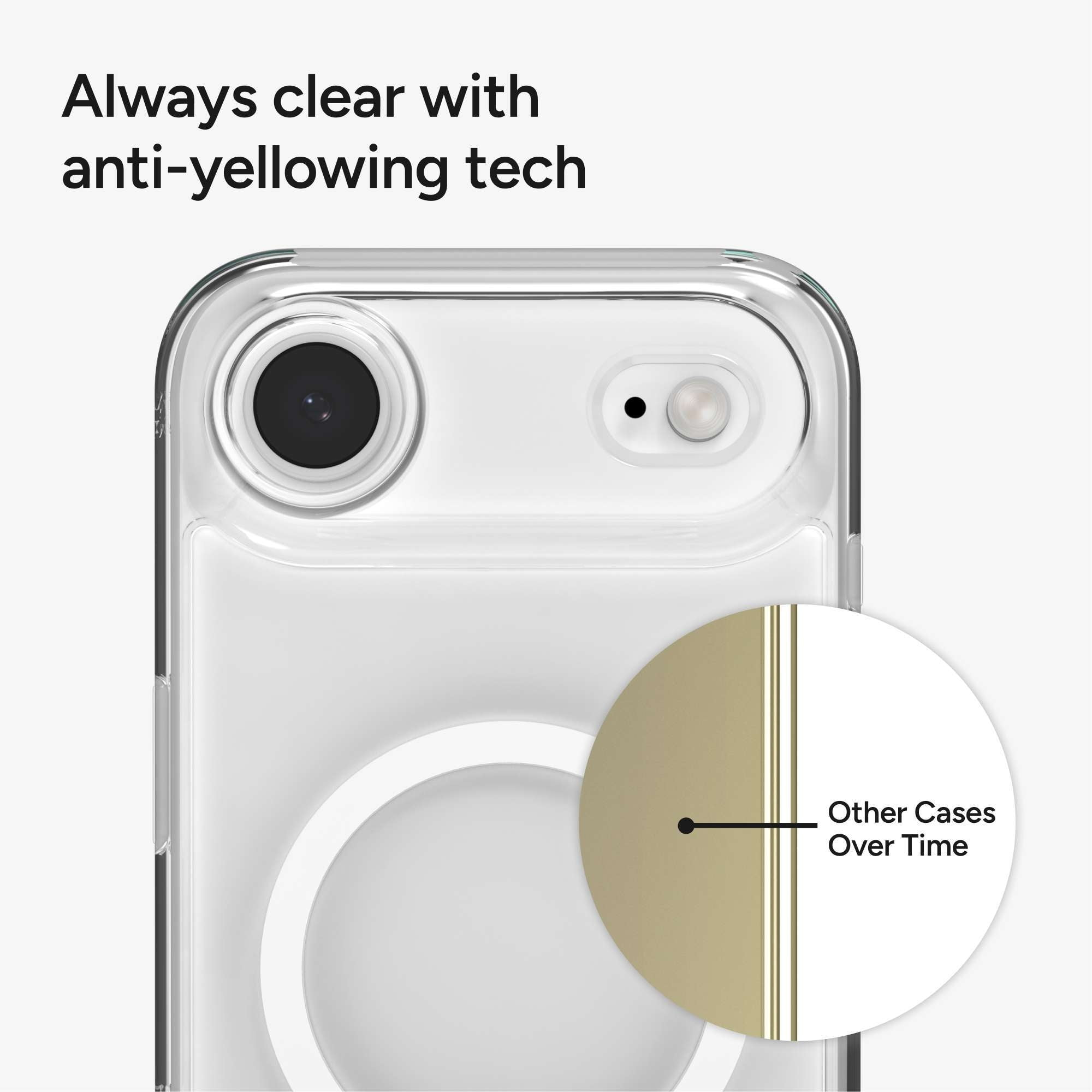 ZAGG Clear Snap with Kickstand - Apple iPhone Air Clear Case with MagSafe and Built-In Kickstand