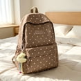 thumbnail image 4 of Women's Casual Nylon Polka Dot Backpack, Fashion Large Everyday Daypack, Coquette Bookpack for Campus Weekend Commute, 4 of 5
