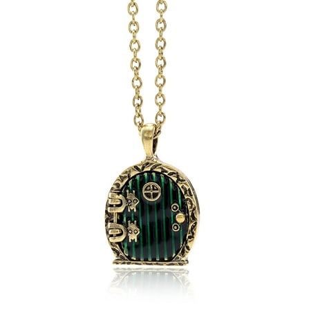 Fairy Tinkerbell Necklace - Hobbit Lord of the Rings Fairy Locket Shire Movable Door Pendant Necklace