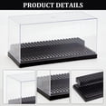 thumbnail image 4 of 2-Tier Acrylic Minifigure Display Cases 7.9x3.9x3.7 Inch Display Case for Minifigure Action Figures Blocks Removable Display Box Cube Showcase for Models Gifts Dustproof Storage - Black, 4 of 6