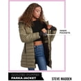 thumbnail image 4 of Steven Madden Women's Winter Coat - Packable Long Length Quilted Puffer Parka Jacket for Women, S-XL, 4 of 7