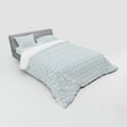 thumbnail image 3 of Abstract Duvet Cover Set, Continuous Pattern with Wavy Design Ornate in Pastel Monochrome Tone, Bedding Set with Shams and Fitted Sheet, 3 Sizes, by Ambesonne, 3 of 3