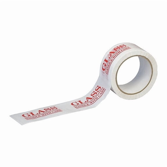 Tapecase Carton Sealing Tape,Red/White,2In x 55Yd 15C759