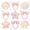 A Rainbow Pink White, variant on Manfei Colorful Gradient Bow Full Size Comforter Sets,Rainbow Conch Stars Bedding Comforter Set,Pink Reversible,3pcs,1 Comforter and 2 Pillowcases
