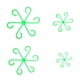 thumbnail image 2 of Juego de estacas de soporte de plantas | Soporte de tallos de plástico ajustables de 8 piezas para plantas de interior trepadoras y plantas de jardín | Estacas de ABS reutilizables en verde y rojo, 2 of 8