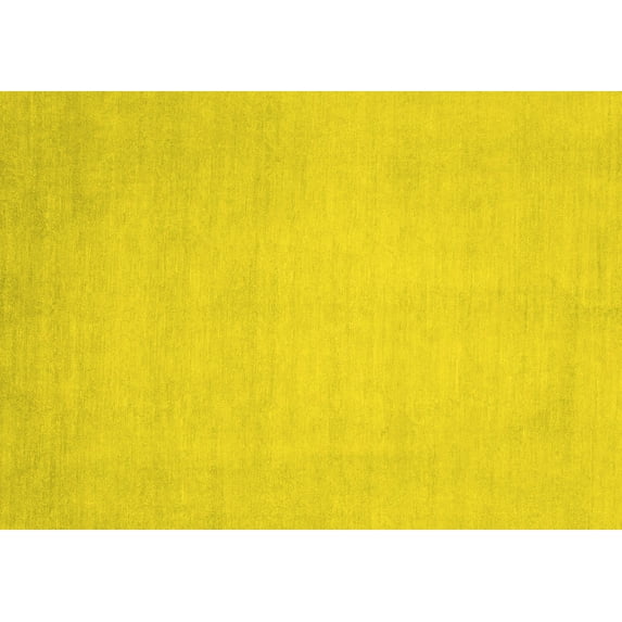 Ahgly Company Machine Washable Indoor Rectangle Abstract Yellow Modern Area Rugs, 5' x 7'