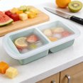 thumbnail image 5 of BotaniNest Silicone Freezer Tray With Lid 2 Compartment Food Storage Container Freezer Tray For Ice Cubes Baby Food Meal Prep Microwave & Dishwasher, 5 of 5