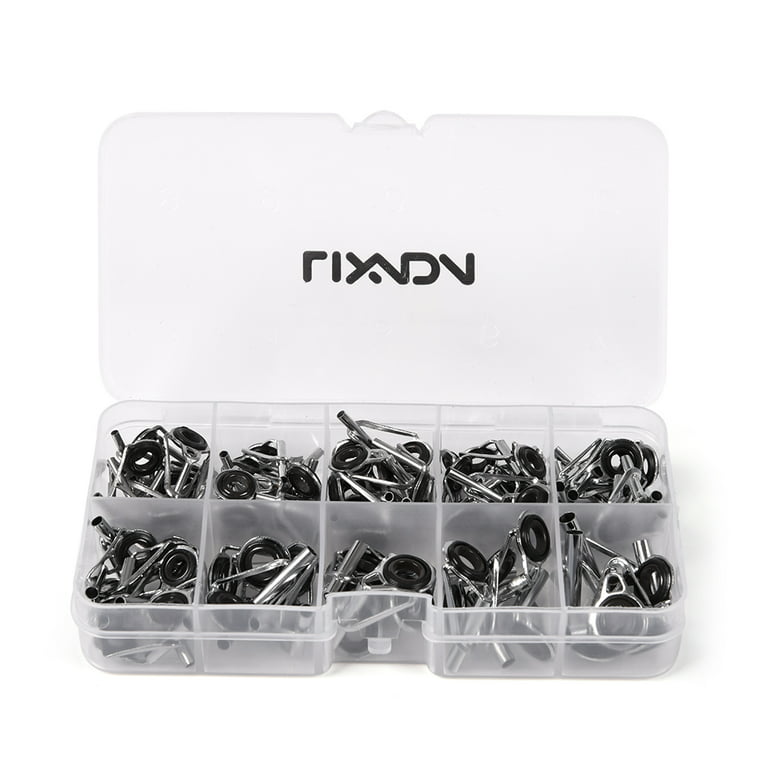 Fishing Rod Eyelet Repair Kit, Stainless Steel Fishing Rod Guides Tips Eye  Ring Sea Fishing Pole Line Guide with Box 80pcs 10 Sizes