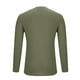 thumbnail image 3 of Blusas y camisas de manga larga y cuello redondo para hombre, de color liso, informales, con botones, de poliéster., 3 of 5