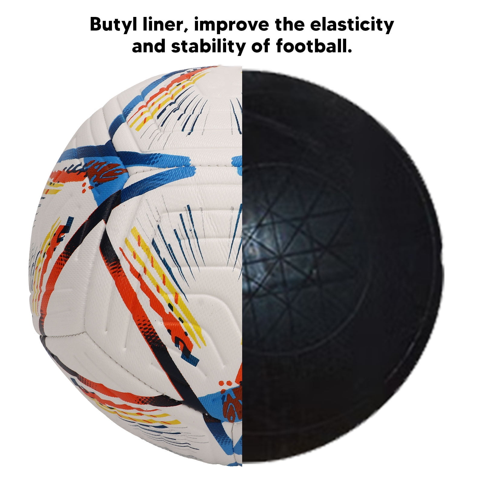 NFTIGB Premium PU Soccer Ball Size 4 Football Training Balls for Adult and Youth Professional Team Match Play Colorful Bright Pattern Design (7.87 inches / 20 cm) Great for Outdoor Sports