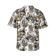 thumbnail image 3 of Goofa Tulips Flowers Hawaiian Shirt for Men, Unisex Summer Beach Casual Short Sleeve Button Down Shirts,Aloha Tropical Floral print shirt-3X-Large, 3 of 9