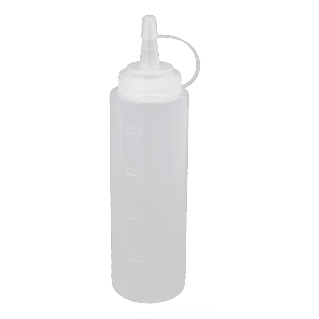 200ml Kitchen Clear Plastic Squeeze Bottles Condiment Ketchup Mustard Oil Salt by
