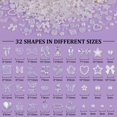 150 PCS 3D Nail Charms Butterfly Bow Star Heart Bear Shiny Jewels with