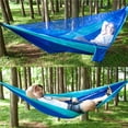 thumbnail image 4 of ruzhgo Ultralight Net Hammock Full Automatic Speed Open Aerial Tent Parachute Cloth 2 Person Hammock No.1, 4 of 6