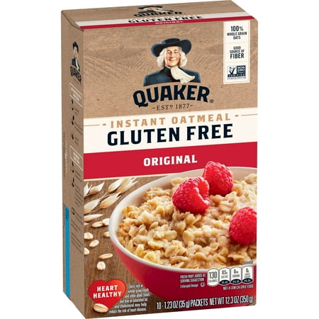 Quaker Gluten Free Instant Oatmeal, Original, 10 Packets