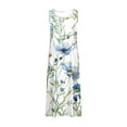 thumbnail image 5 of FcBaudy Robe Sans Manches à Col Rond, Robes d'Été pour Femmes, Robes pour Femmes Robe Longue Sans Manches en Lin Imprimée avec Poche, 5 of 5