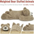 thumbnail image 4 of Niuniu Daddy 20"Weighted Teddy Bear Stuffed Animal Pillow-3.3lb Large Gund Stuffed Bear Plush Toy for Anxiety Relief & Sleep Aid,Giant Soft Weighted Plushie Body Pillow Gift for Adults,Kids,Birthday, 4 of 13