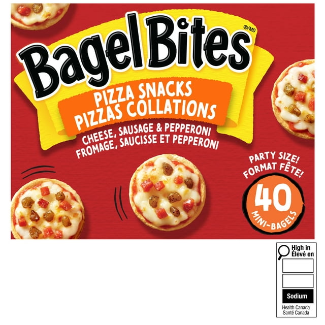 Bagel Bites Cheese, Sausage & Pepperoni Frozen Pizza Snacks, Box, 882g