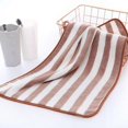 thumbnail image 4 of Pink Season Bath Towel Super Soft Wide Striped Non-Fading Highly Absorbent Ultra-Thick Absorb Water Coral Velvet Thickened Bath Face Towel Washcloth Home Supplies, 4 of 8