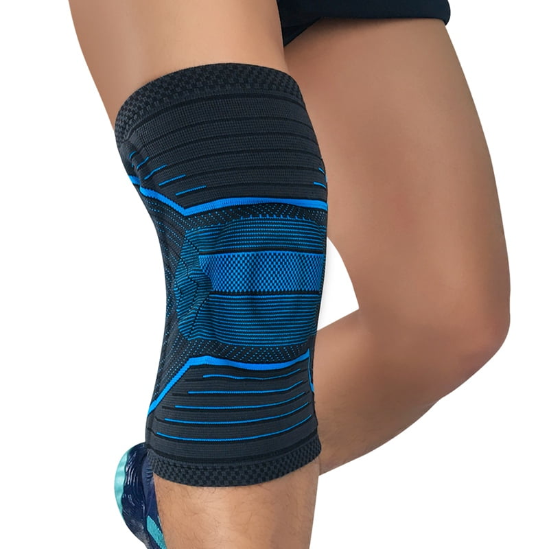 Fymall 1pc Breathable Knitted Knee Pad Leg Sleeve Patella Support