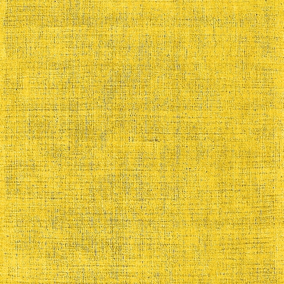 Ahgly Company Indoor Square Oriental Yellow Industrial Area Rugs, 6' Square
