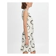 thumbnail image 3 of DKNY Womens White Patterned Sleeveless Short Sheath Evening Dress Size: 12, 3 of 4