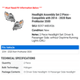 thumbnail image 2 of Headlight Assembly Set 2 Piece - Compatible with 2014 - 2020 Ram ProMaster 3500 2015 2016 2017 2018 2019, 2 of 2