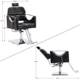 thumbnail image 7 of BarberPub Classic Recliner Barber Chair Heavy Duty Hair Spa Salon Styling Beauty Equipment 3126 Black, 7 of 7