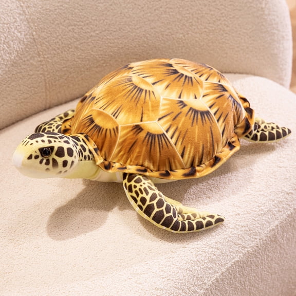 Simulation Sea Turtle Plush Toy Tortoise Stuffed Animal Fluffy Marine Life Doll Sofa Throw Pillow