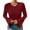 Red 1, variant on hotojiny Womens Knit Tops Spring Trendy Flared Long Sleeve Ribbed Shirts Casual Crewneck Solid Color Blouse