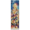 thumbnail image 2 of Addison Rugs Chantille Indoor/Outdoor Transitional Holiday Christmas Tree Navy Machine Washable Runner Rug, 2'3" x 7'6", 2 of 7