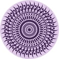 thumbnail image 1 of Ahgly Company Machine Washable Indoor Round Transitional Bright Grape Purple Area Rugs, 7' Round, 1 of 7