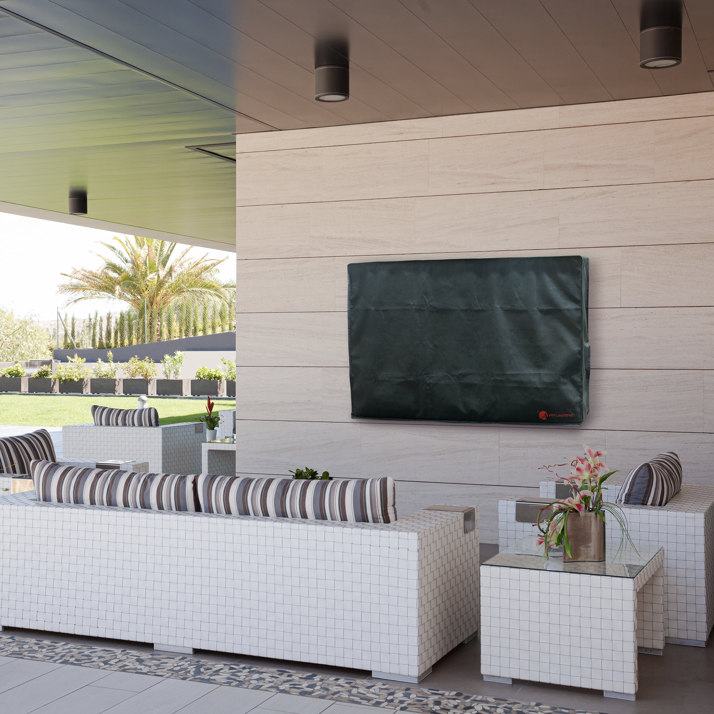 Atlantic Weatherproof, Outdoor TV Cover with Remote Pocket, Fits Most 40"-45" TVs, Black