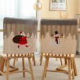 thumbnail image 2 of Juego de 2 fundas para sillas de Navidad JAMW Funda extraíble de Papá Noel y muñeco de nieve Tamaño 46 x 49 cm Sencillez, 2 of 5